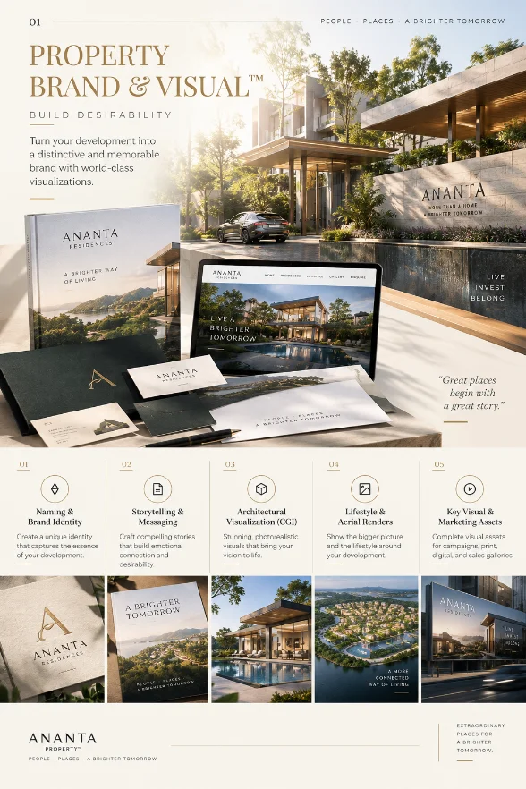 Brand and visual render for a villa development