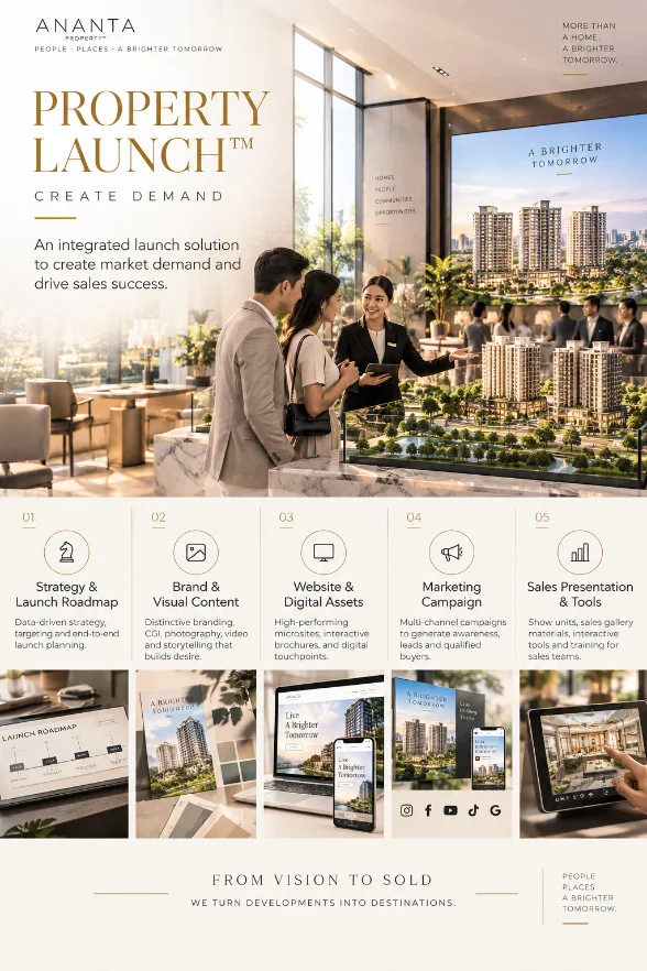 Sales gallery presentation during a property launch